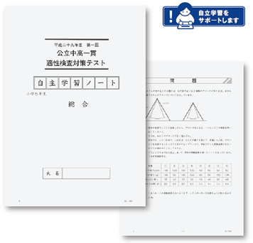 学力テスト感覚で実施できる。公立中高一貫適性検査対策テスト