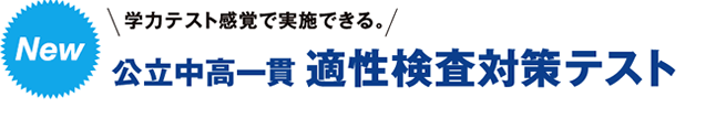 学力テスト感覚で実施できる。公立中高一貫適性検査対策テスト
